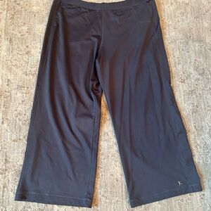 NWOT Danskin Now Womens Pants Capri Legging Gray Pull On Mid Rise Sz L 12/14